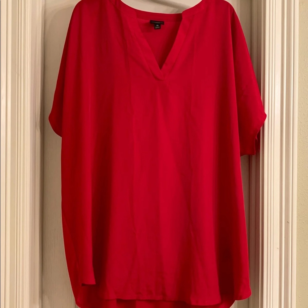Red Tunic Blouse